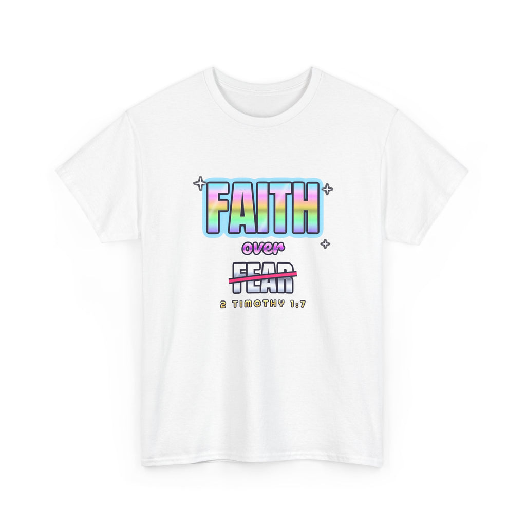 Faith Over Fear — Adult Christian T-Shirt | Black & White