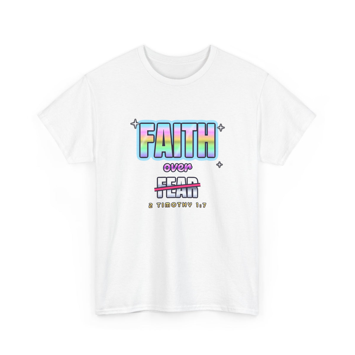 Faith Over Fear — Adult Christian T-Shirt | Black & White