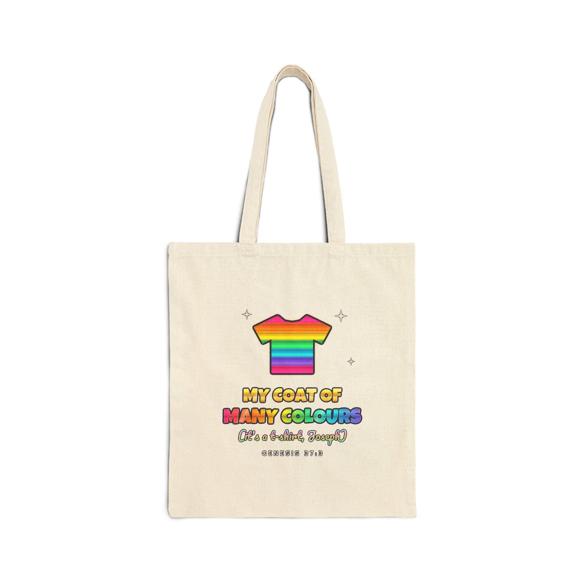 Coat of Many Colours — Christian Cotton Canvas Tote Bag