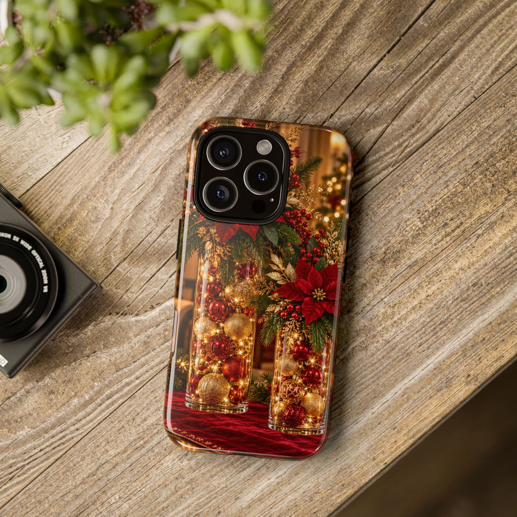 Magnetica – Red & Gold Christmas Glow Phone Case