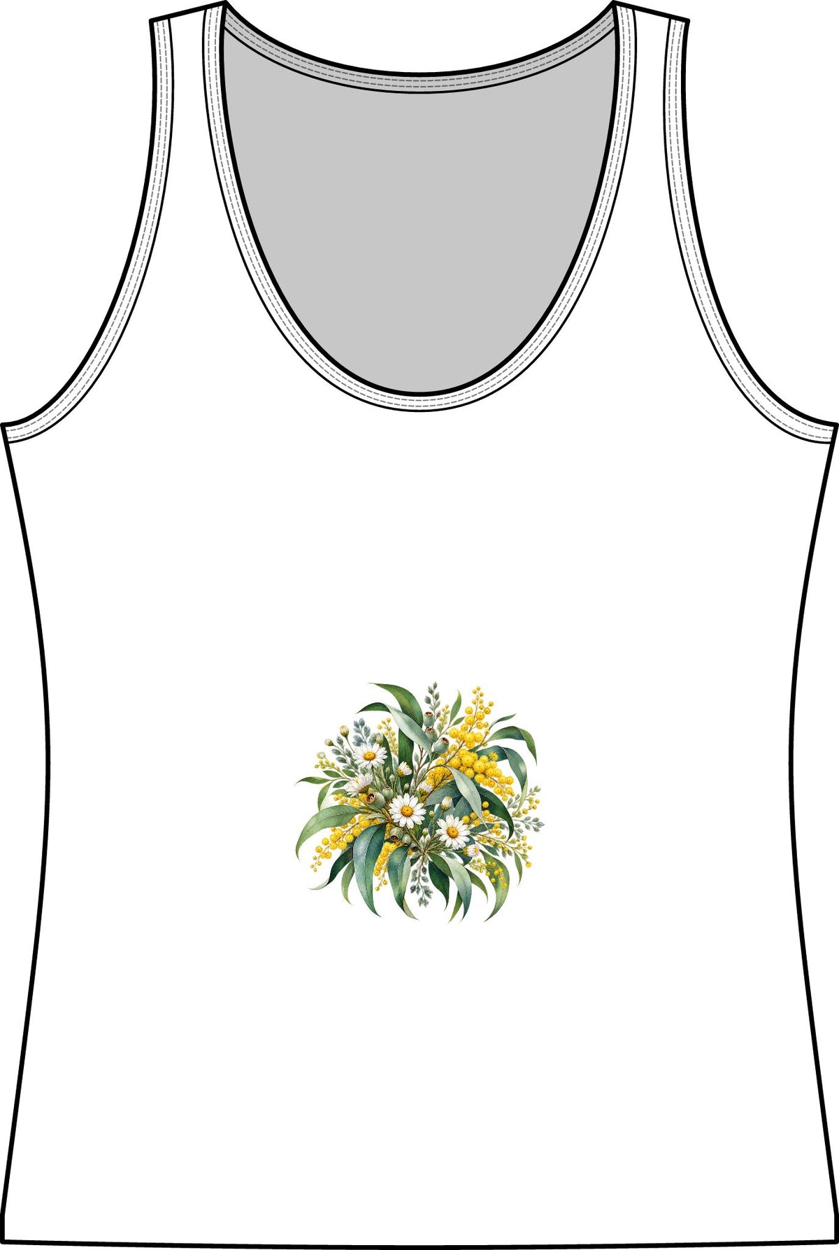 Eucalyptus & Wildflowers | Women's Cotton Tank Top | Magnetica
