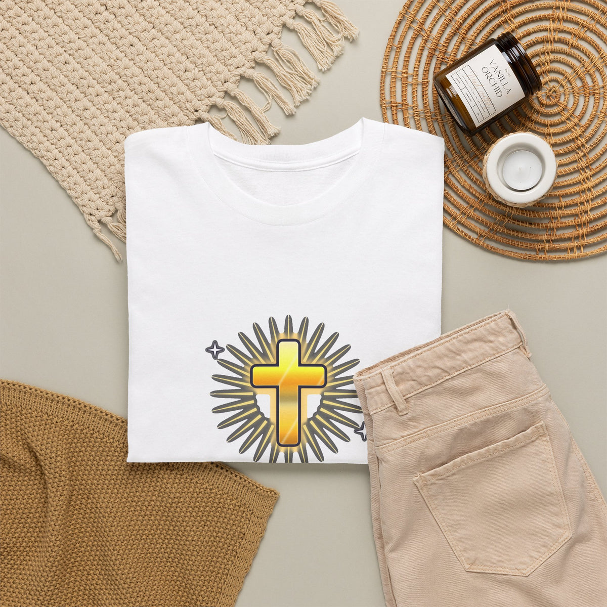 Walk By Faith — Adult Christian T-Shirt | Black & White