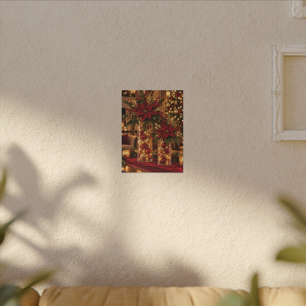 Magnetica – Red & Gold Christmas Glow Canvas Print