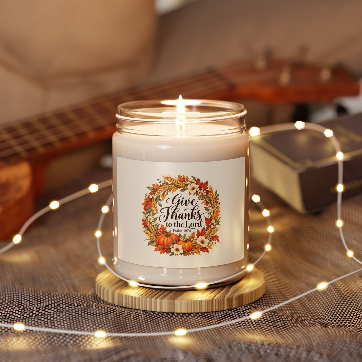 Give Thanks to the Lord | Scented Soy Candle, 9oz | Magnetica