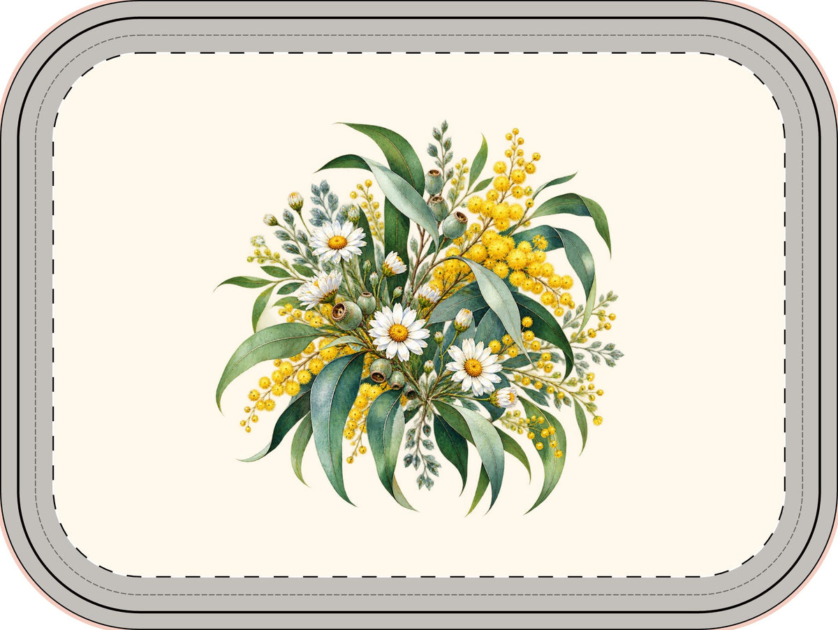 Eucalyptus & Wildflowers | Double Zipper Jewelry Box | Magnetica