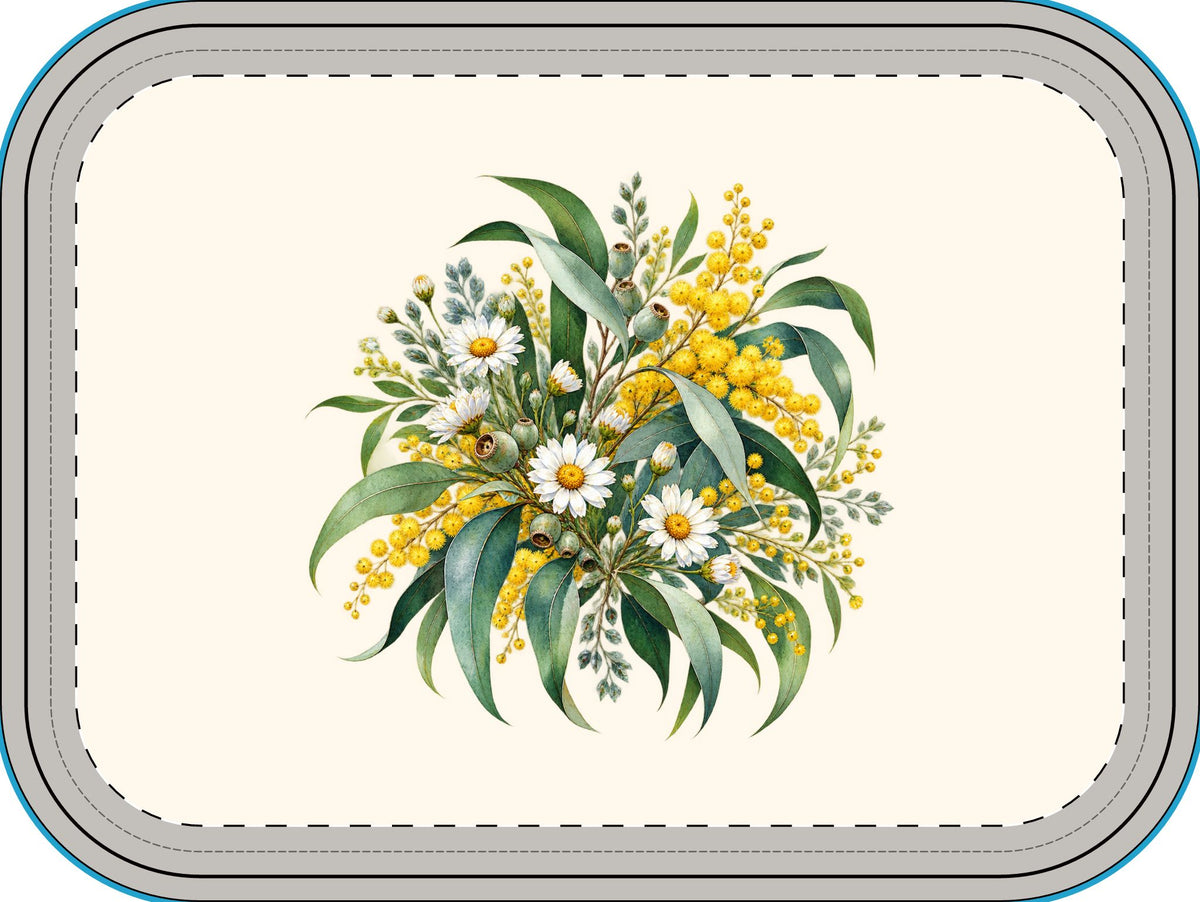 Eucalyptus & Wildflowers | Double Zipper Jewelry Box | Magnetica