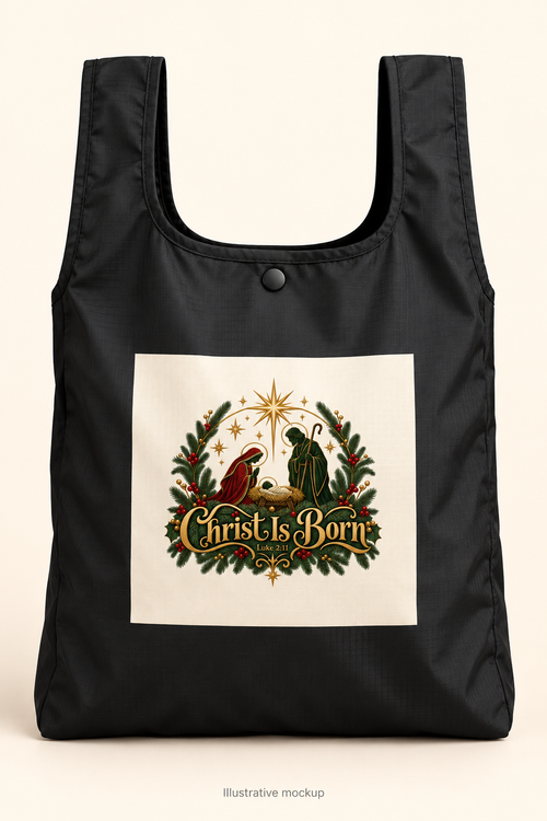 Magnetica Christ Is Born | Grocery Bag | Magnetica — illustrative mockup