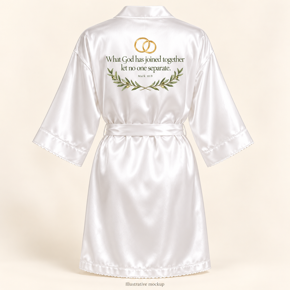 Magnetica Joined Together in Christ | Satin Bridal Robe | Magnetica — illustrative mockup