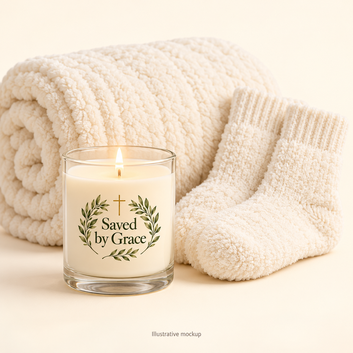 Magnetica Saved by Grace | New Beginnings Comfort Candle Set | Magnetica — illustrative mockup