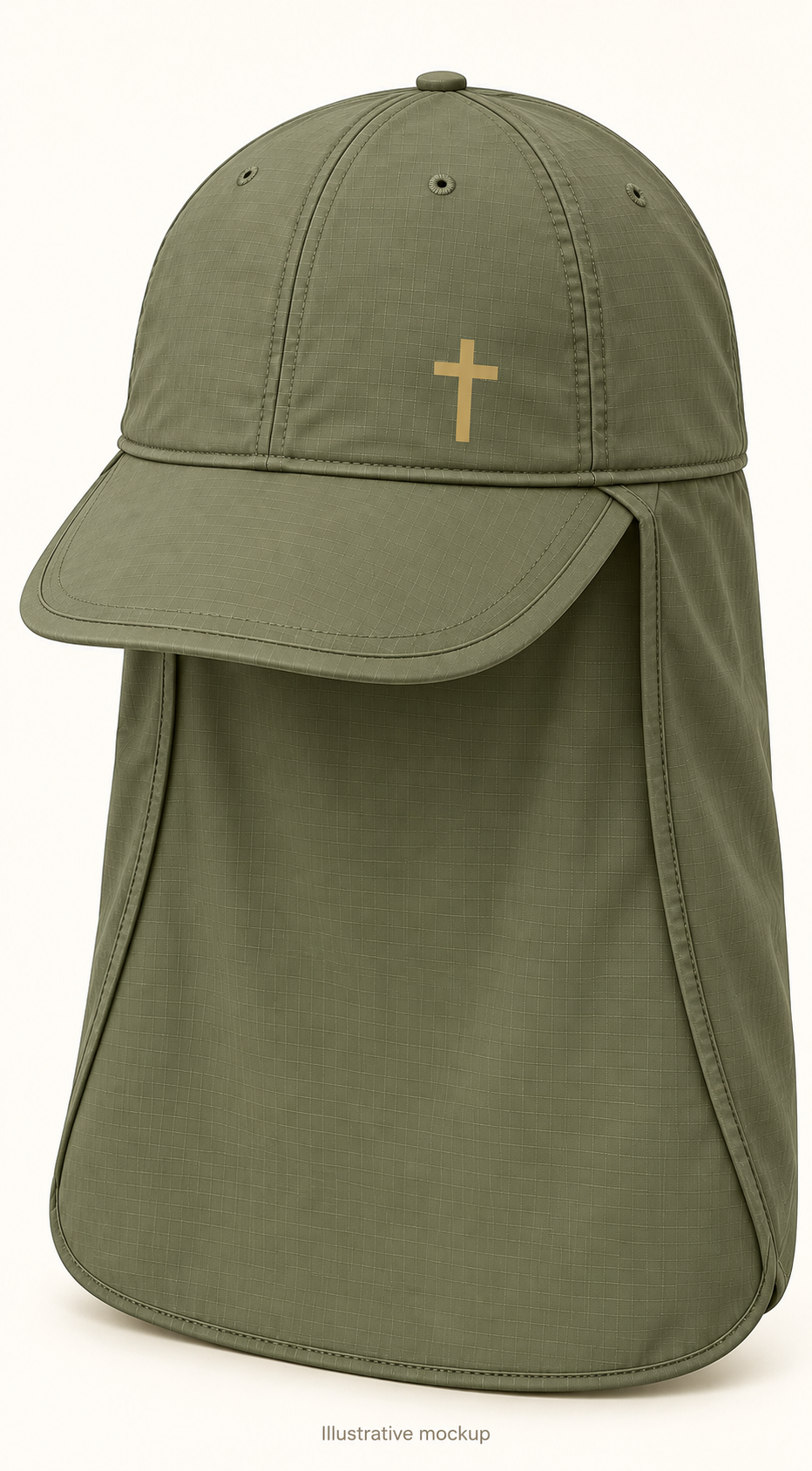 Magnetica Faithful Cross | Outdoor UV Sun Shade Cap | Magnetica — illustrative mockup